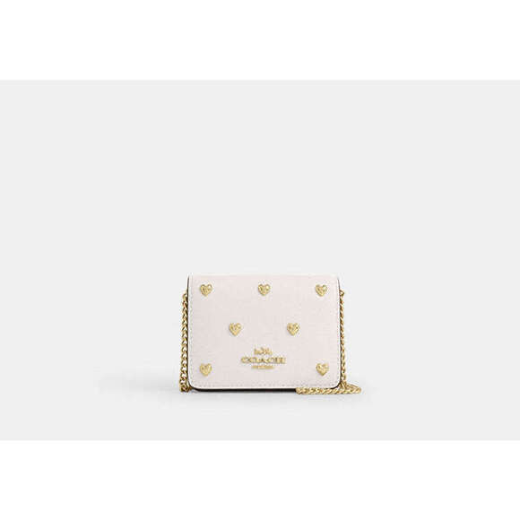 Coach Handbags - Mini Wallet On A Chain With Heart Rivets
